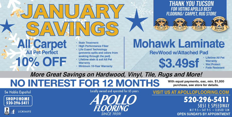 Apollo Flooring January Sale Banner