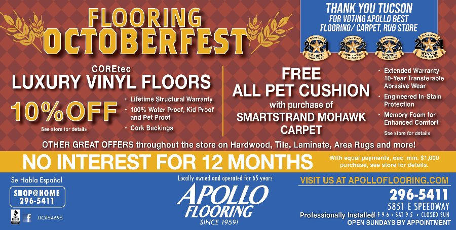 Apollo Flooring October Sale in Tucson AZ